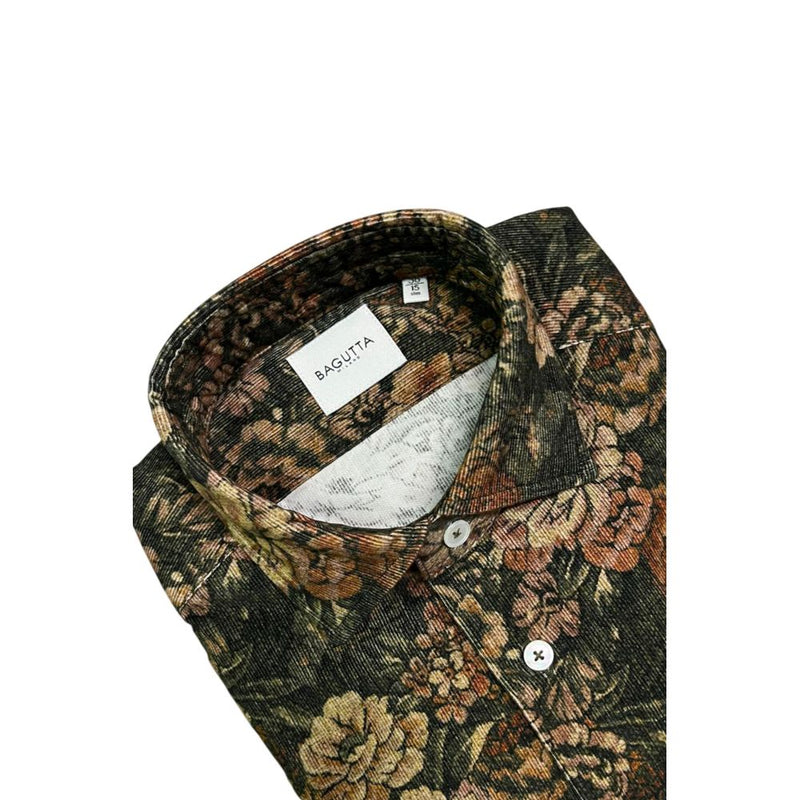 Chemise Slim Fit Multicolore en Coton Bagutta