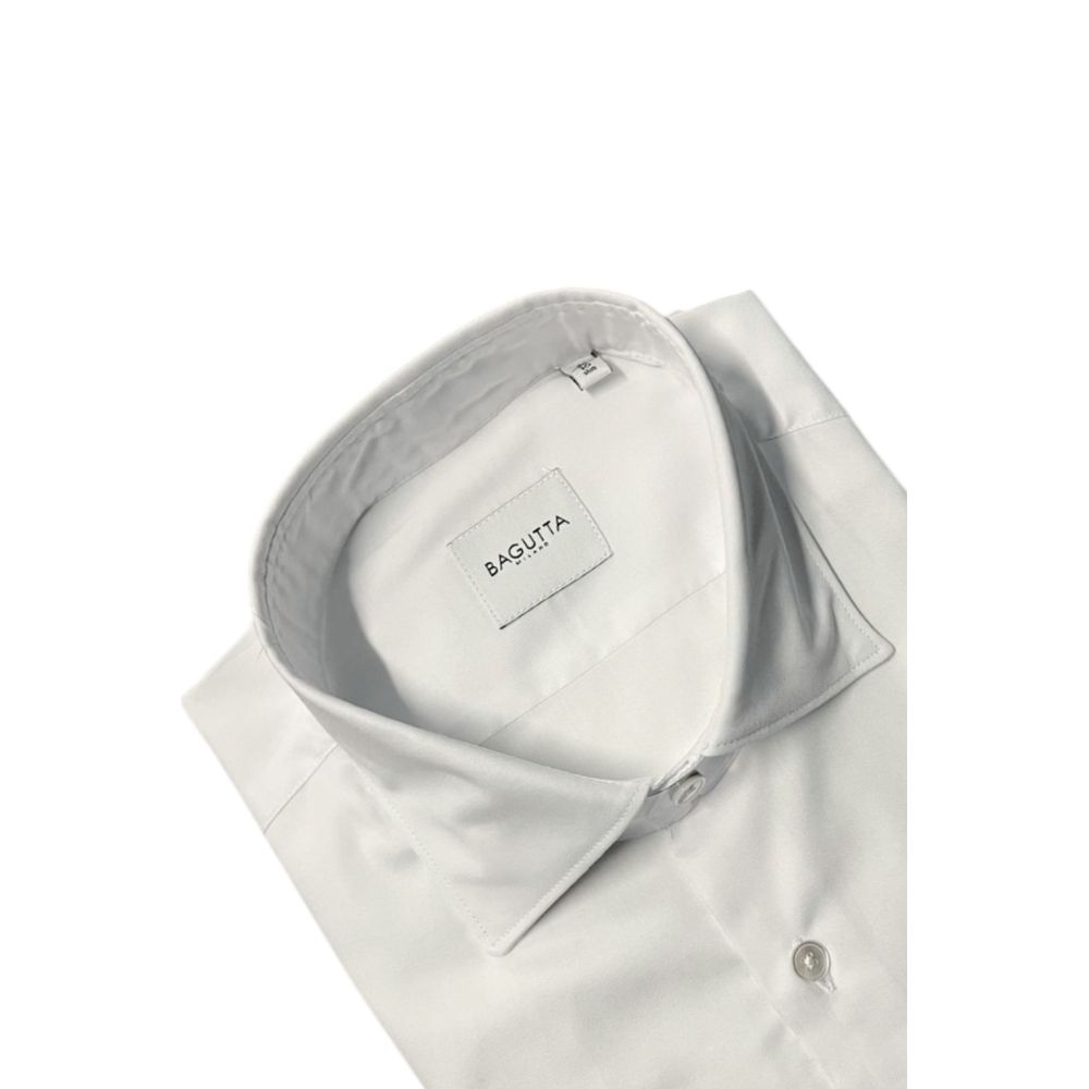 Chemise en Coton Blanc pour Homme Bagutta - Élégance et Confort