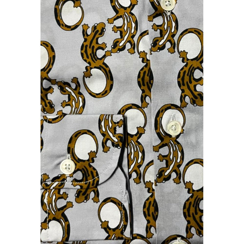 Chemise Slim Fit Multicolore en Coton Bagutta pour Hommes