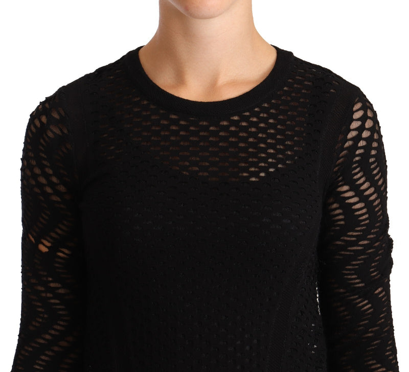Missoni Bodycon Sheath Long Sleeves Mini Dress - Black