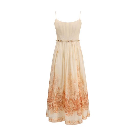 Robe longue multicolore en coton Zimmermann