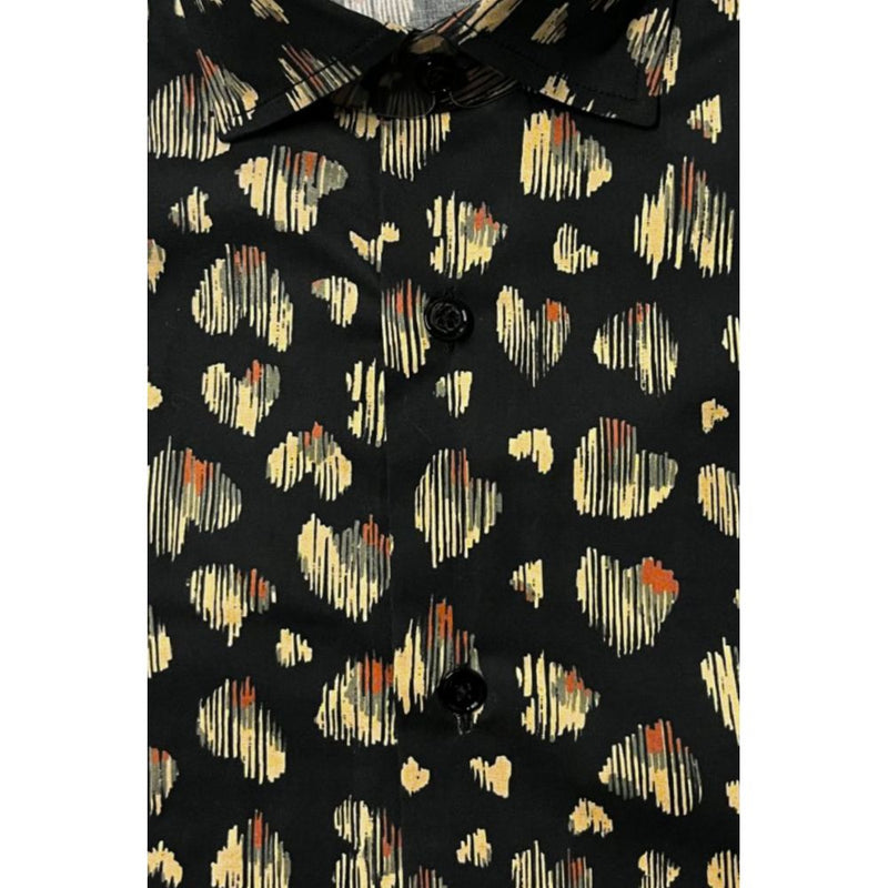 Bagutta Multicolor Cotton Shirt - Slim Fit with Fantasy Print
