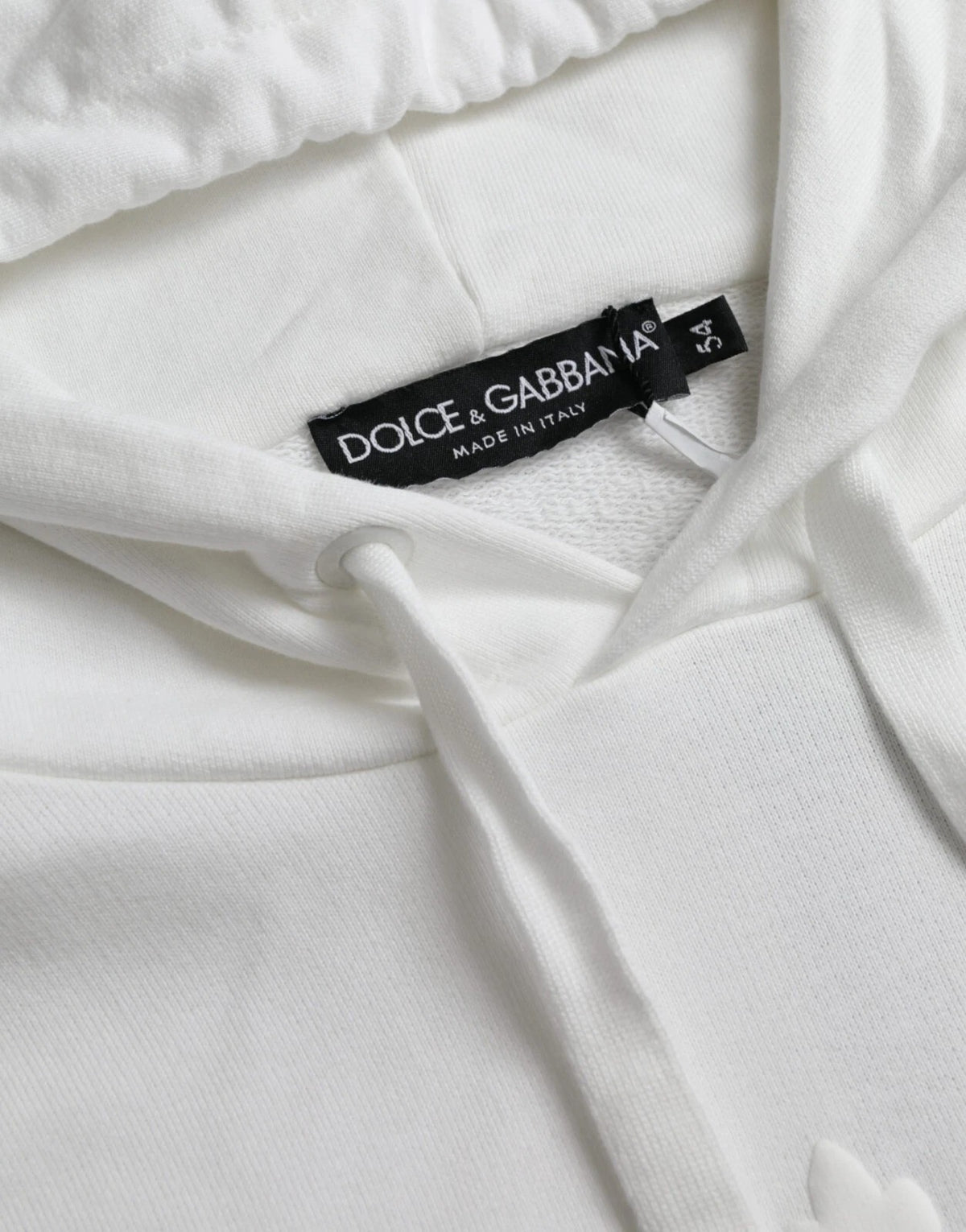 Sweat-shirt à capuche Dolce &amp; Gabbana en coton blanc pour homme