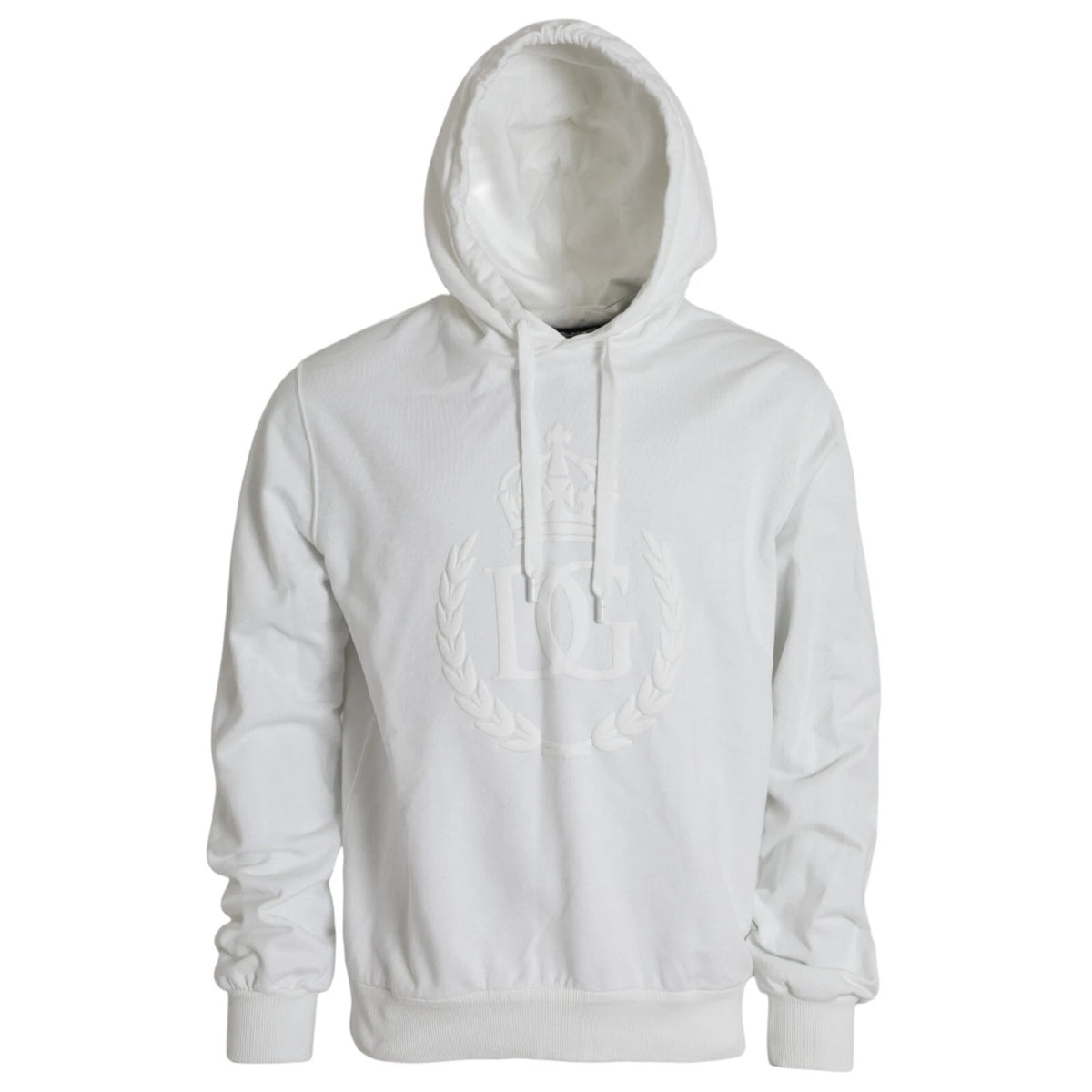 Sweat-shirt à capuche Dolce &amp; Gabbana en coton blanc pour homme