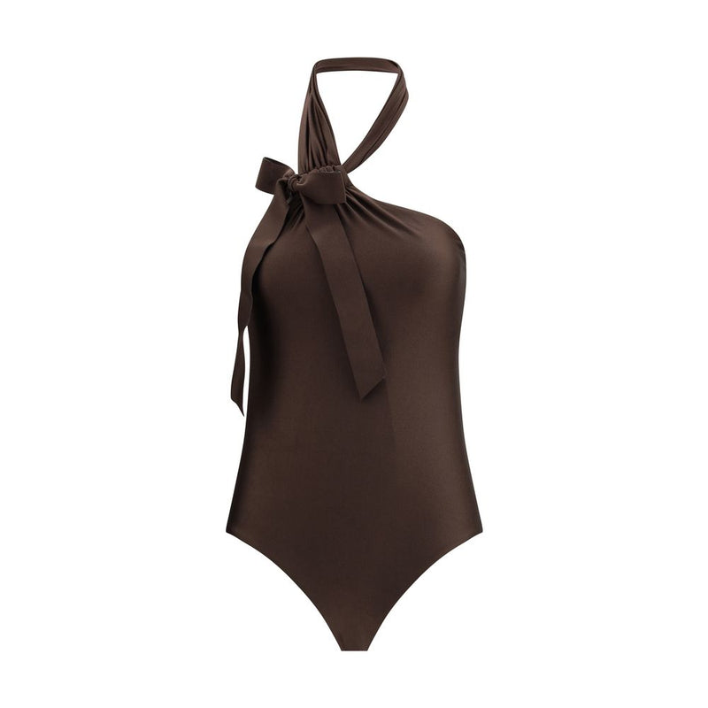 Zimmermann Awaken Tie Neck One-Piece Swimsuit - Élégance Brune