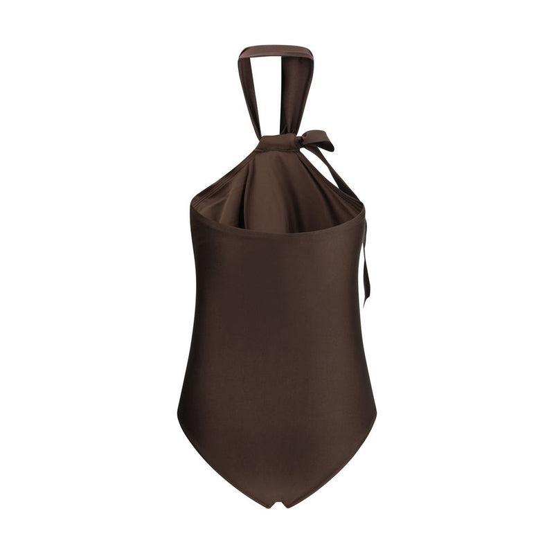 Zimmermann Awaken Tie Neck One-Piece Swimsuit - Élégance Brune