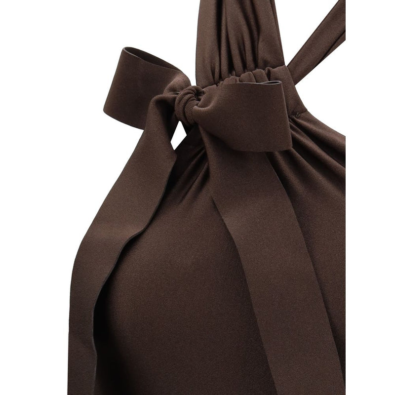 Zimmermann Awaken Tie Neck One-Piece Swimsuit - Élégance Brune