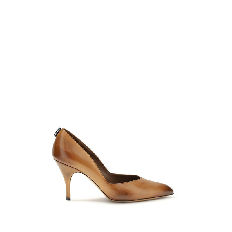 Miu Miu Beige Leather High Heel Pumps - Élégance Intemporelle