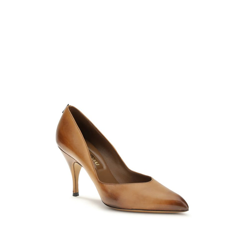 Miu Miu Beige Leather High Heel Pumps - Élégance Intemporelle
