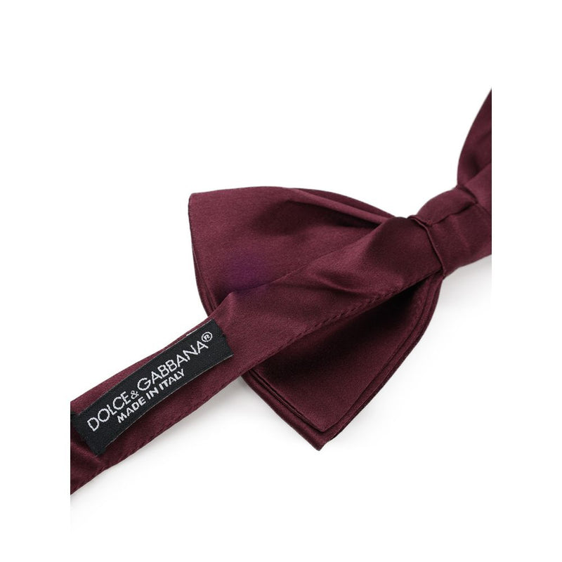Nœud papillon en soie bordeaux Dolce &amp; Gabbana