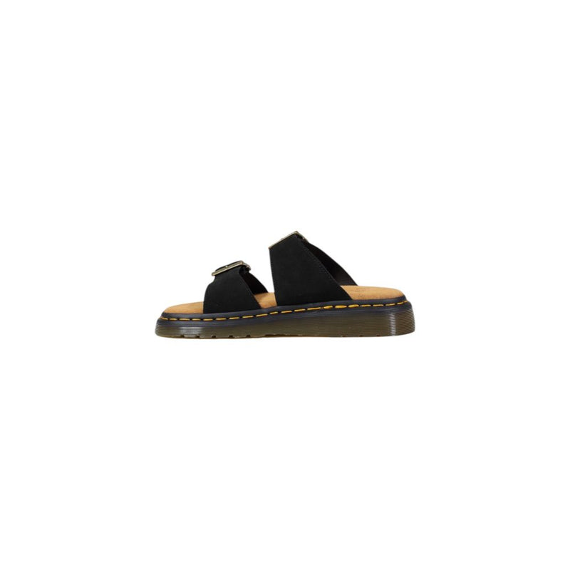 Dr. Martens Josef Black Leather Flat Sandals for Men