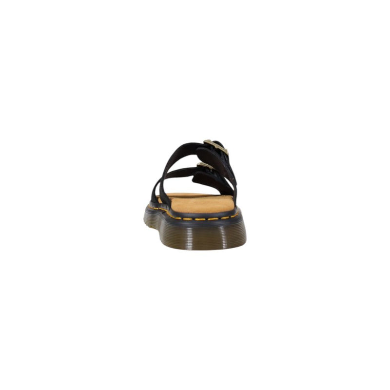 Dr. Martens Josef Black Leather Flat Sandals for Men