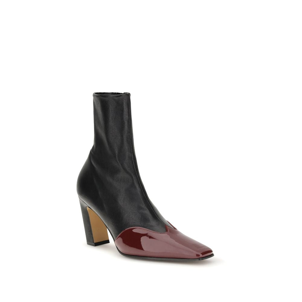 Bottines Khaite en cuir noir