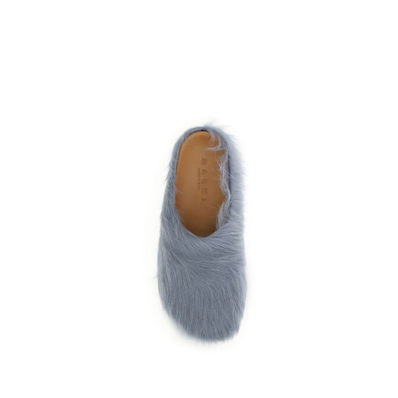 Marni Light Blue Rubber Mules - Élégance et Confort