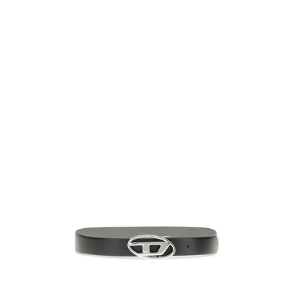 Ceinture Diesel Bos Taurus Regular en cuir de veau noir