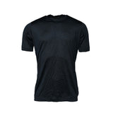 T-shirt à manches courtes en soie bleu foncé à col rond de Dolce &amp; Gabbana