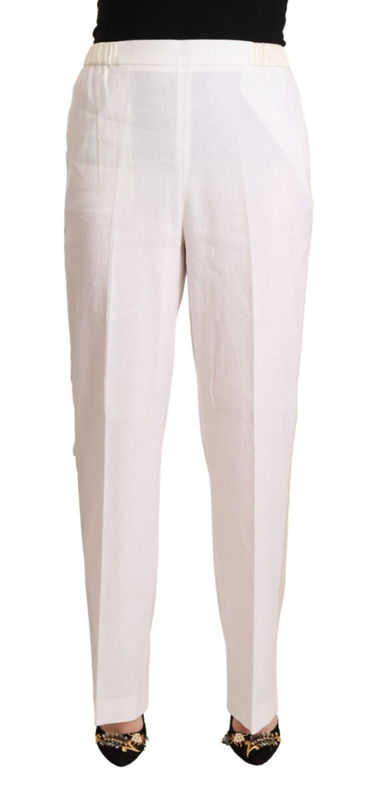 Pantalon Formelle Blanc Taille Haute Fabiana Filippi