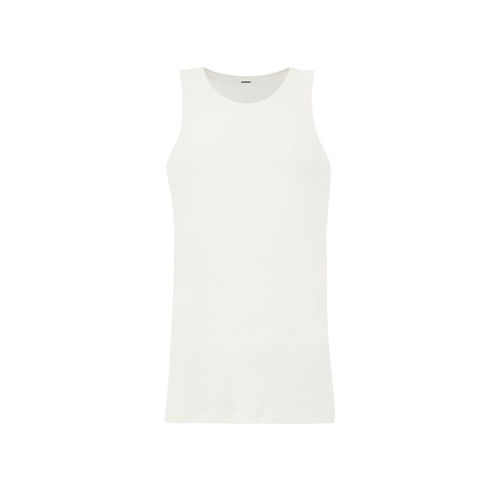 Veste sans manches en coton blanc Jil Sander