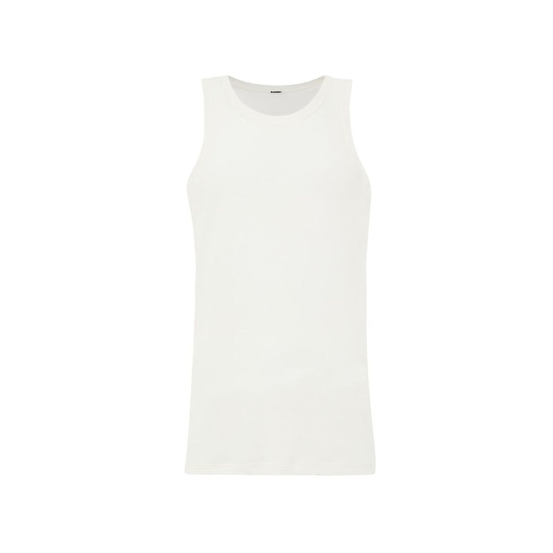 Veste sans manches en coton blanc Jil Sander