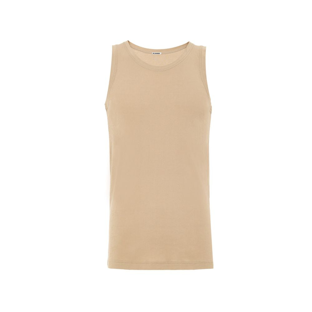 Veste sans manches en coton beige Jil Sander