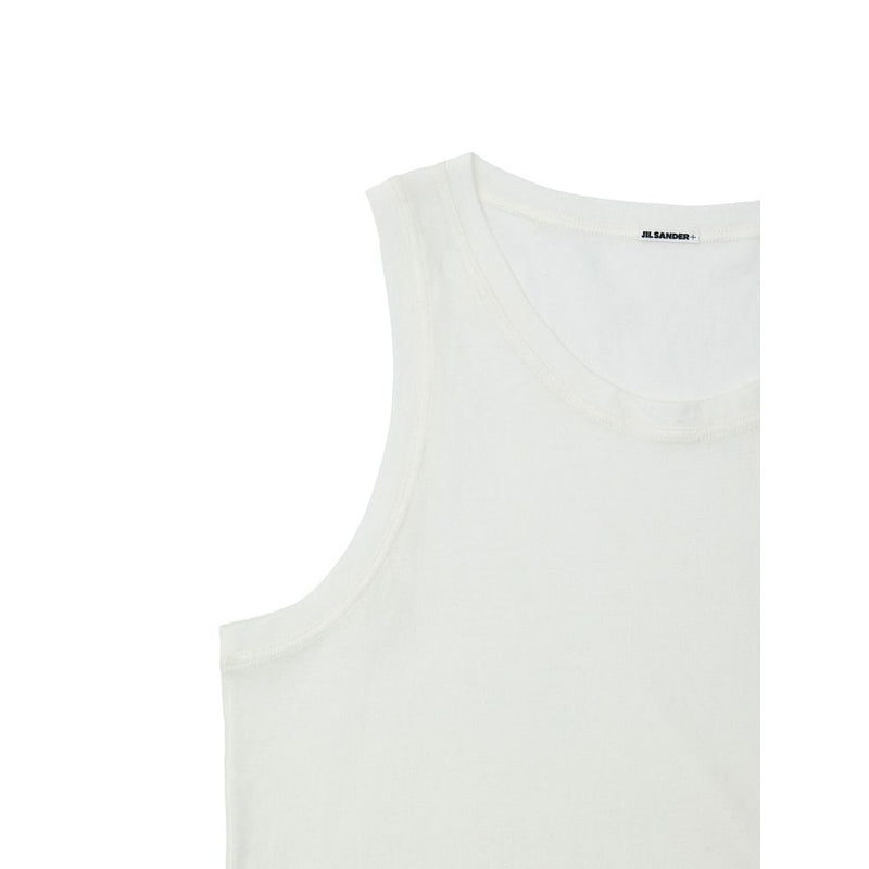 Veste sans manches en coton blanc Jil Sander