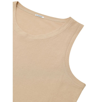 Veste sans manches en coton beige Jil Sander