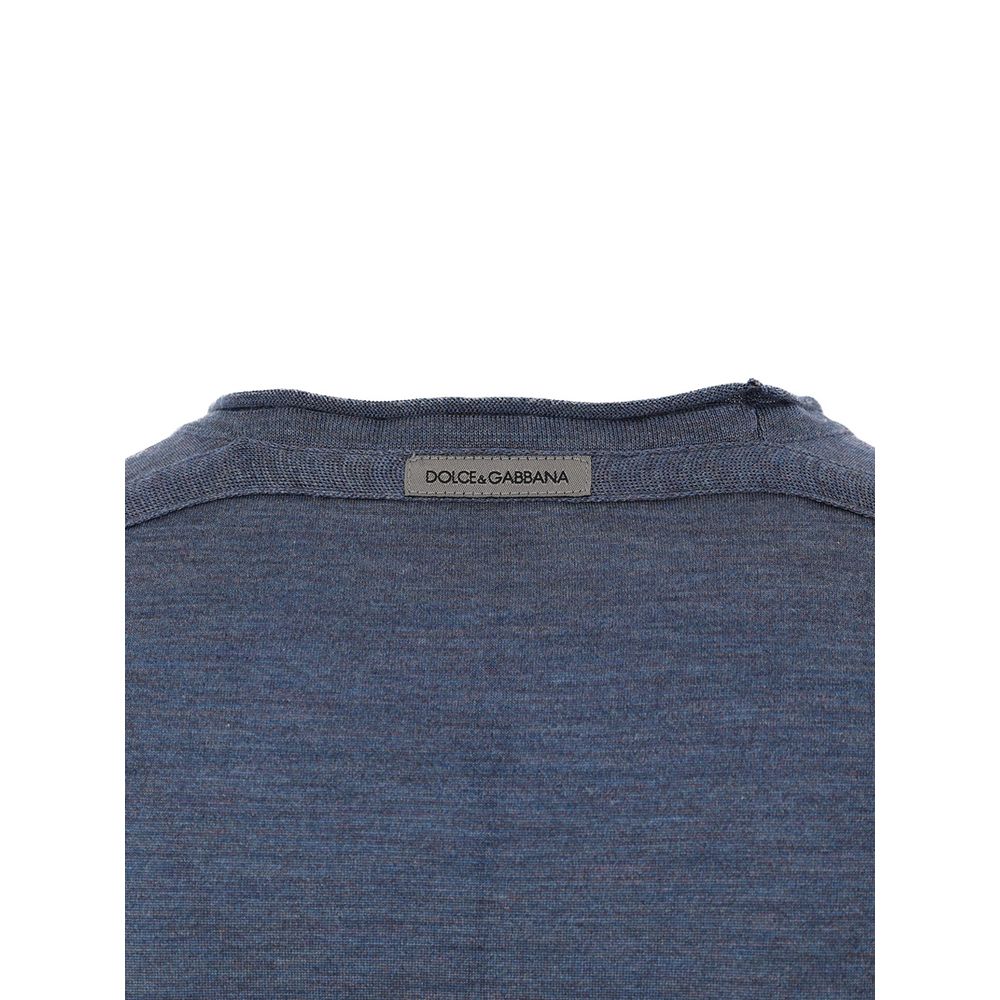 Sweat-shirt en soie bleue Dolce &amp; Gabbana