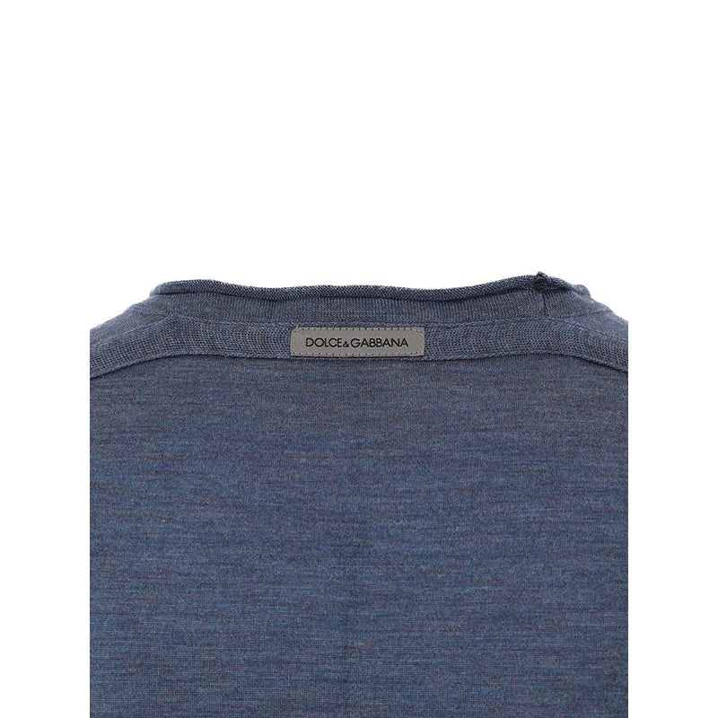 Sweat-shirt en soie bleue Dolce &amp; Gabbana