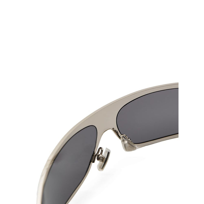 Lunettes de soleil Bottega Veneta en métal gris