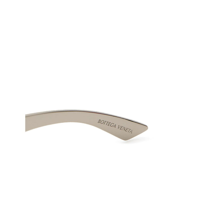 Lunettes de soleil Bottega Veneta en métal gris