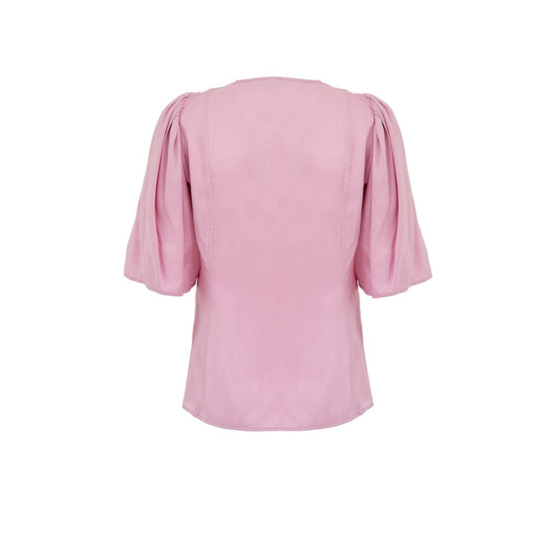 Ganni Pink Satin Tank Top - Elegant Crossover Design
