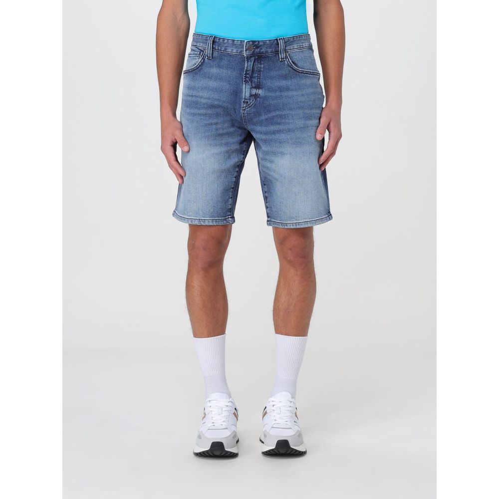 Short en jean bleu Hugo Boss