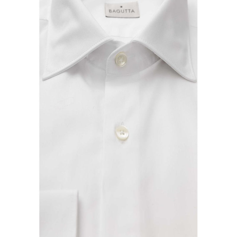 Bagutta White Cotton Top for Men