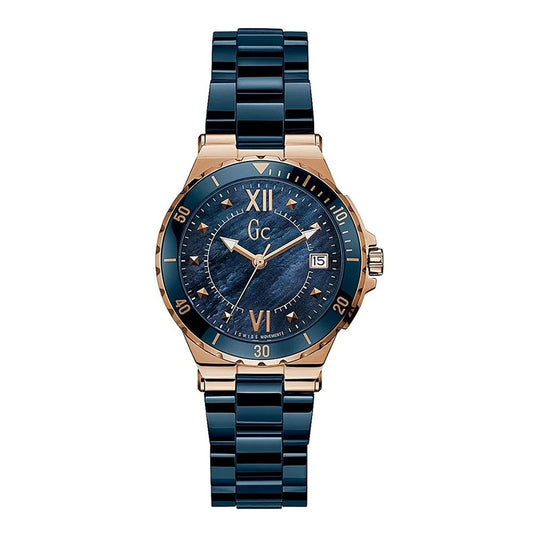 Montre à bracelet en acier inoxydable bleu GC