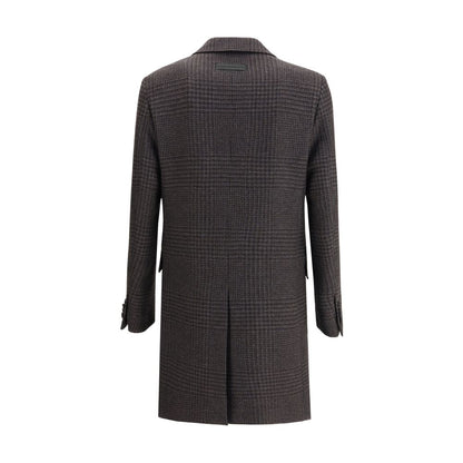 Manteau en laine marron ZEGNA