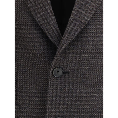 Manteau en laine marron ZEGNA