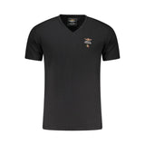 T-shirt en coton noir pour homme Aeronautica Militare
