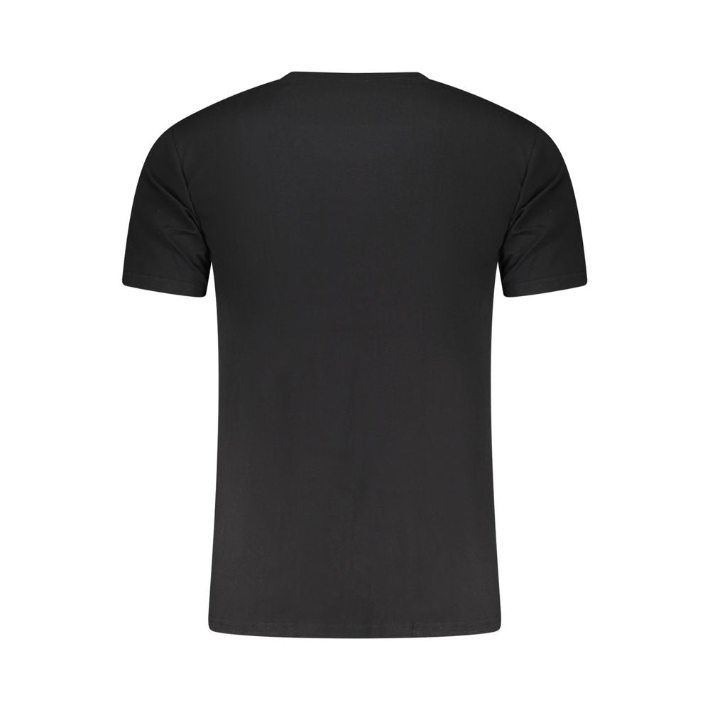 T-shirt en coton noir pour homme Aeronautica Militare