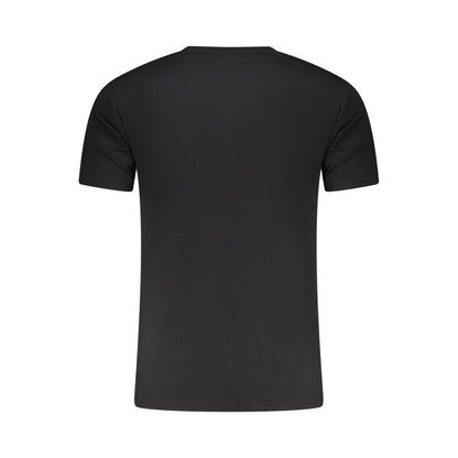 T-shirt en coton noir pour homme Aeronautica Militare