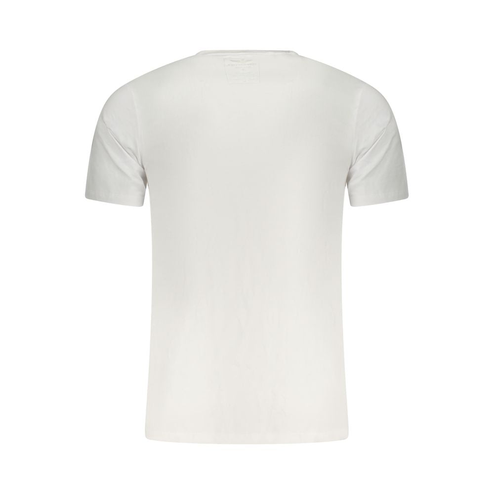 T-shirt en Coton Blanc pour Hommes Aeronautica Militare