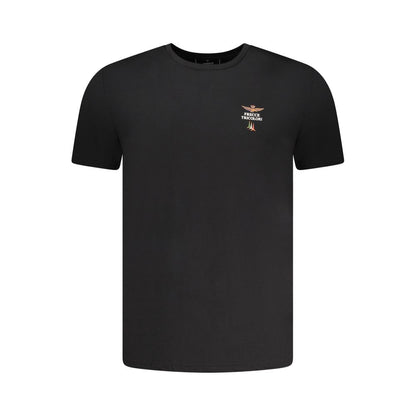 T-shirt en Coton Noir pour Hommes Aeronautica Militare