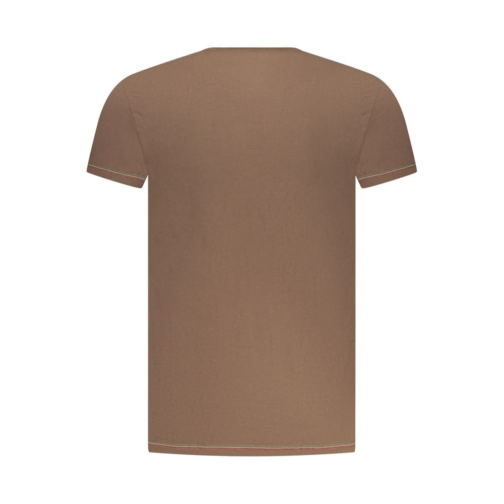 T-shirt en coton marron pour homme Aeronautica Militare