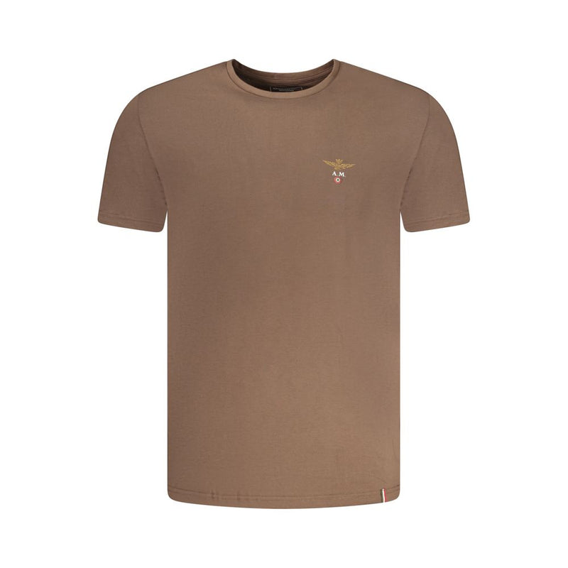 Aeronautica Militare Bruine Katoenen Heren T-Shirt