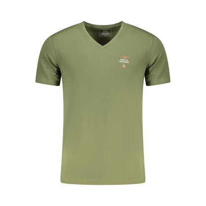 T-Shirt Vert en Coton pour Homme Aeronautica Militare