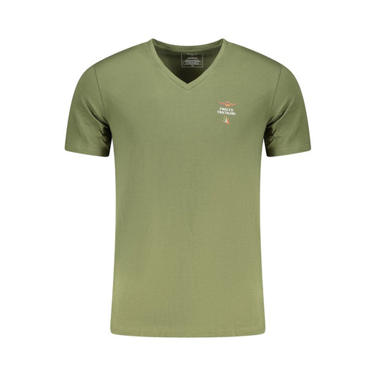 T-Shirt Vert en Coton pour Homme Aeronautica Militare
