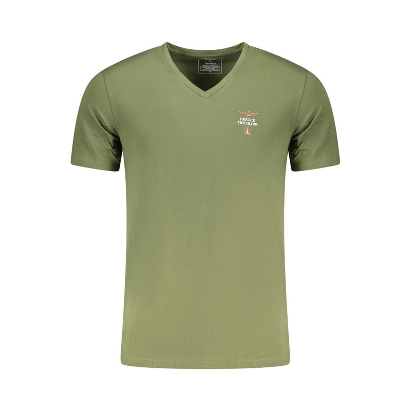 T-Shirt Vert en Coton pour Homme Aeronautica Militare