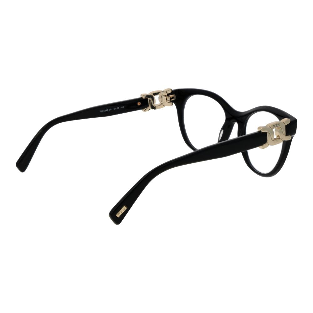 Tod's Black Acetate Glasses - Stylish Round Frames for Women