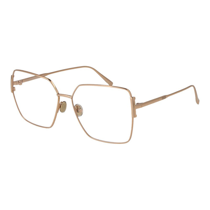 Tod's Gold Metal Glasses (Frames) - Sophisticated Square Design