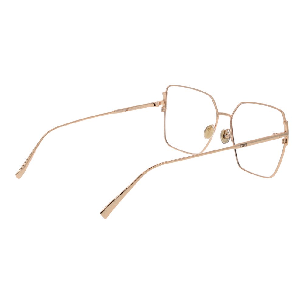 Tod's Gold Metal Glasses (Frames) - Sophisticated Square Design