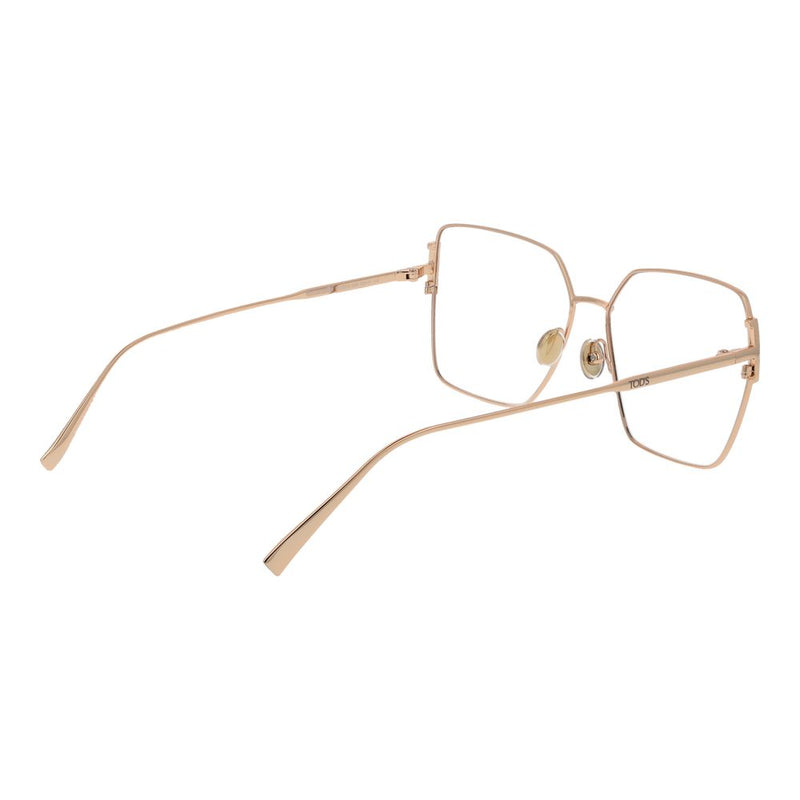 Tod's Gold Metal Glasses (Frames) - Sophisticated Square Design
